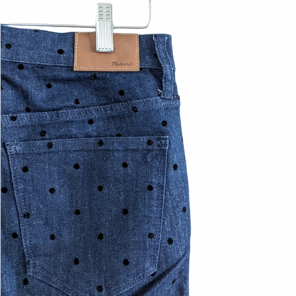 MADEWELL 9" High-Rise Skinny Jeans Flocked Dots Edition Size 29 - Picture 10 of 16
